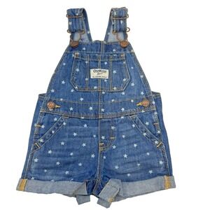 Oshkosh B'gosh VESTBAK  Shortall 6 Months Adjustable Straps Stars Blue‎ Denim
